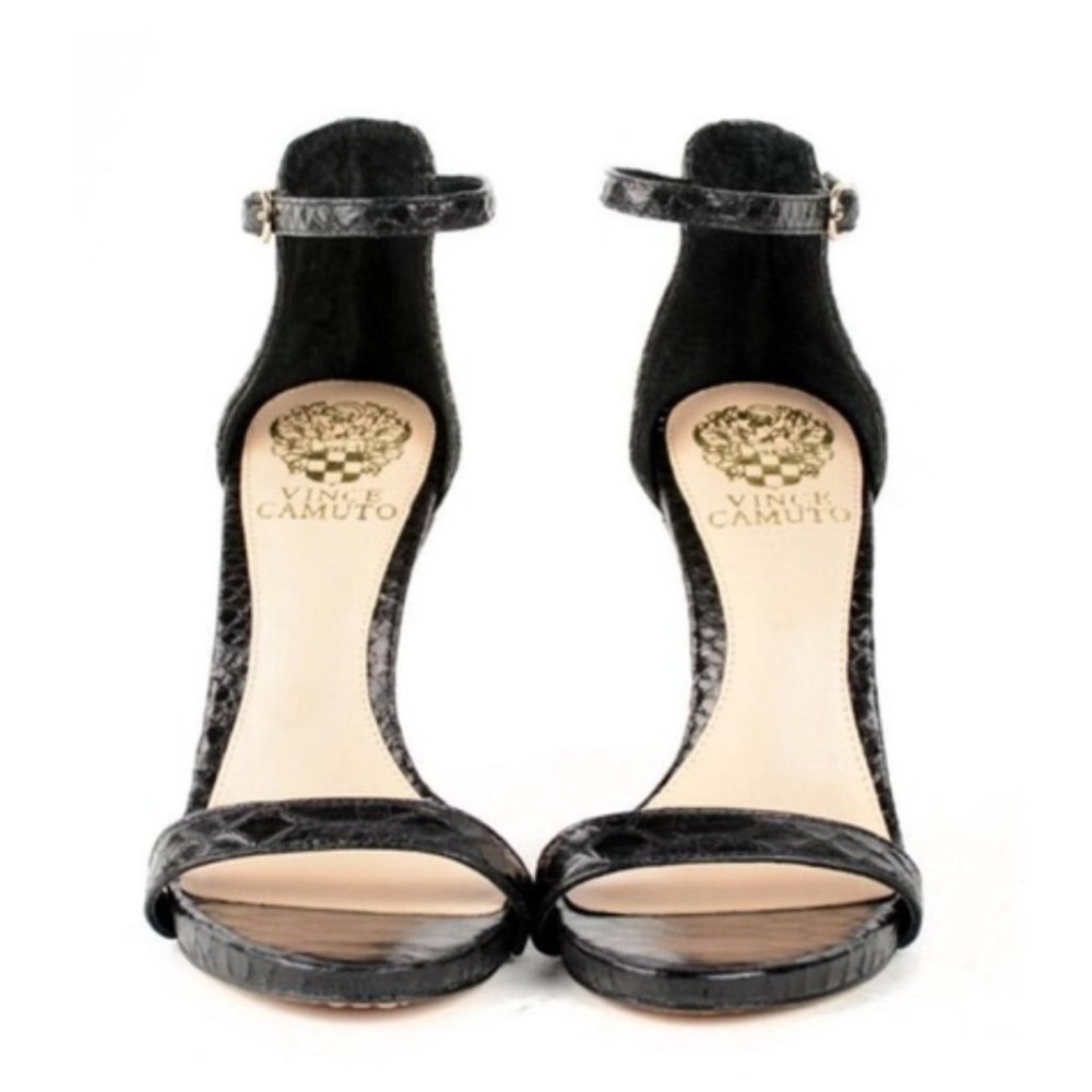 Vince Camuto Frenchie Black Ankle Strap Heels